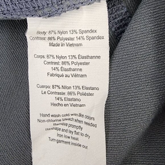 ALO Yoga Gray Moto Leggings Nylon Spandex Mesh Active Running Workout Gym Fit - Picture 12 of 16